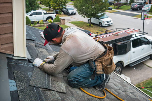 Professional Roof Replacement technician working in Potterville, MI